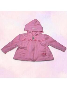 Pink Apple Bottoms Y2K Zip Up Sweater Baby 3-6 Months